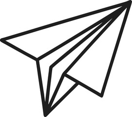 Paper Airplane Line Icon Design