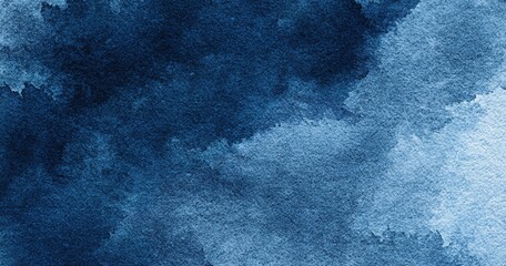 Abstract watercolor paint background dark blue color grunge  texture for background, banner. High quality