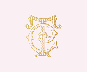 CT, TC, logo CT, Letter CT,  Monogram CT, Wedding Monogram, Wedding Logo, Logo Design , Monogram Vintage