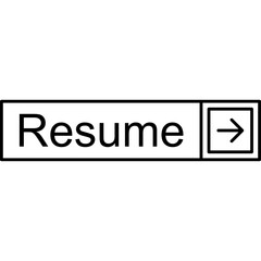 Fototapeta premium Resume Vector Icon