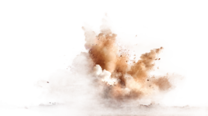 [Transparent Background PNG]Explosive Soil Explosion Isolated on White Background