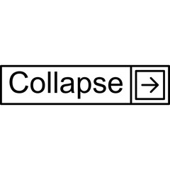 Obraz premium Collapse Vector Icon