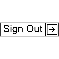 Sign Out Vector Icon