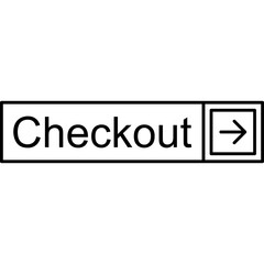 Fototapeta premium Checkout Vector Icon