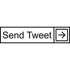 Send Tweet Vector Icon