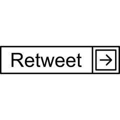 Fototapeta premium Retweet Vector Icon