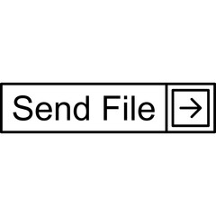 Obraz premium Send File Vector Icon