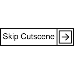 Fototapeta premium Skip Cutscene Vector Icon