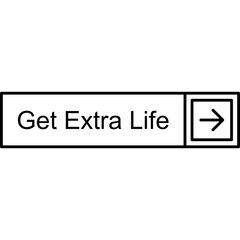 Obraz premium Get Extra Life Vector Icon