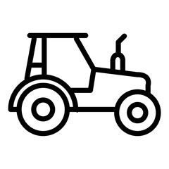 Tractor. Agriculture. Simple icon. icon vector. Monochrome.