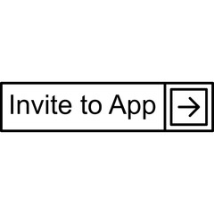 Fototapeta premium Invite to App Vector Icon