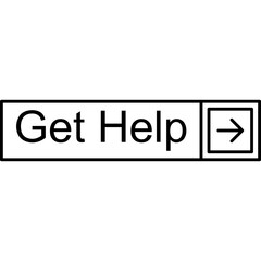 Fototapeta premium Get Help Vector Icon