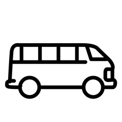 Bus. Simple icon. Icon Vector. Monochrome.