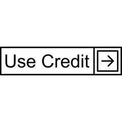 Fototapeta premium Use Credit Vector Icon