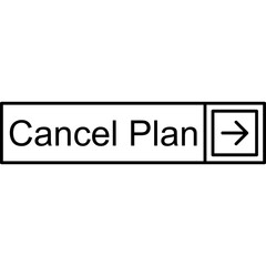 Cancel Plan Vector Icon