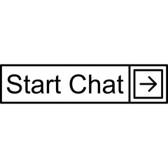 Fototapeta premium Start Chat Vector Icon