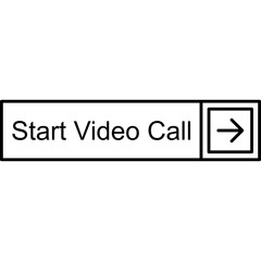 Fototapeta premium Start Video Call Vector Icon
