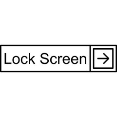 Obraz premium Lock Screen Vector Icon