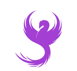 vector illustration of a swan