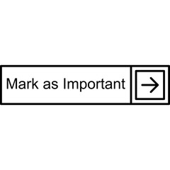 Fototapeta premium Mark as Important Vector Icon