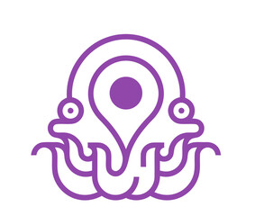 vector illustration of a cartoon octopus