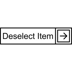 Deselect Item Vector Icon