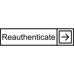Fototapeta premium Reauthenticate Vector Icon