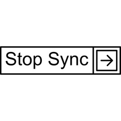 Obraz premium Stop Sync Vector Icon
