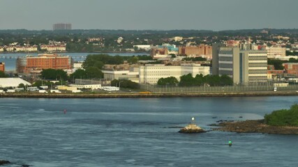 Aerial view of Rikers Island Jail