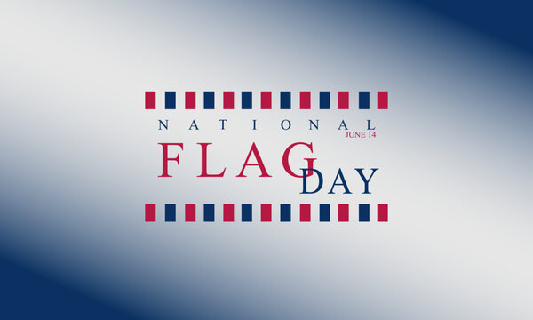 Flag Day In United States June 14 Background Vector Illustration