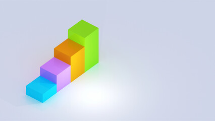 ビジネスがステップアップして拡大するイメージ