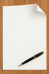 A pen rests on a wooden - framed white board, simple and minimalistic.