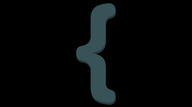 Abstract brackets shape animation on a Transparent Background for visual projects
