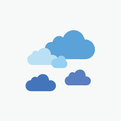 Minimalist clouds set. Great for web design, apps, children books, environmental graphics, weather icons