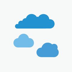 Minimalist clouds set. Great for web design, apps, children books, environmental graphics, weather icons