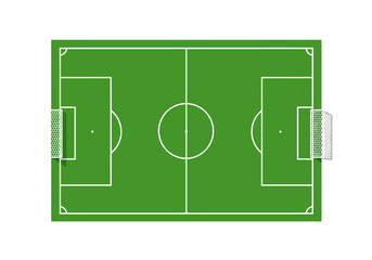 Soccer Field Layout - Top View Illustration