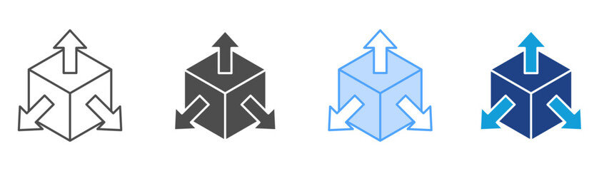 Model Icon Set Multiple Style Collection