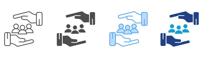 Retention Icon Set Multiple Style Collection