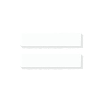 White equal sign symbol