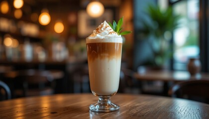 cocktail with ice cream and chocolate