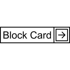 Fototapeta premium Block Card Vector Icon
