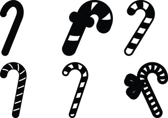 Festive Christmas Candy Canes Collection of Holiday Treats and Sugar Delights