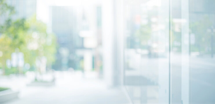 Blurred abstract glass wall from building