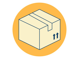 Box icon. Logistics icon. Solid vector icon. Simple flat icon.