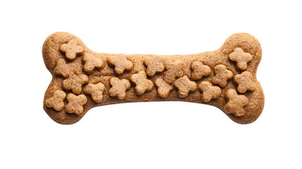 Fototapeta premium Decorated bone shaped dog biscuit isolated on transparent background