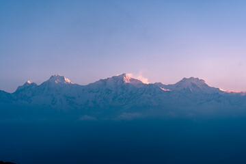 panoramic view of mount Ganesh in Dhading, Nepal
