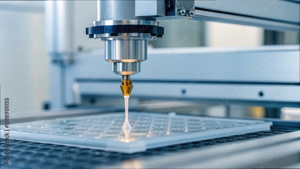 Aufkleber Robotic Nozzle System for Liquid Dropping Application in Bioc Technology