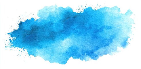 Obraz premium Light blue watercolor background. Artistic hand paint. Isolated on transparent background. High quality