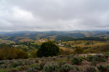 Obraz premium beautiful mountain landscape with lots of trees and stunning views