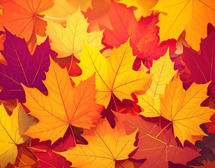 Fototapeta premium 秋 もみじ 生成AI 背景 